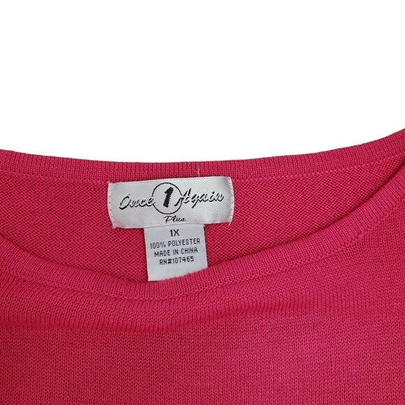 Pink Knit Women's Top with shoulder cutouts - Picture 6 of 9